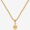 Necklaces | cernucci Necklaces 5Mm Cross Necklace - Gold