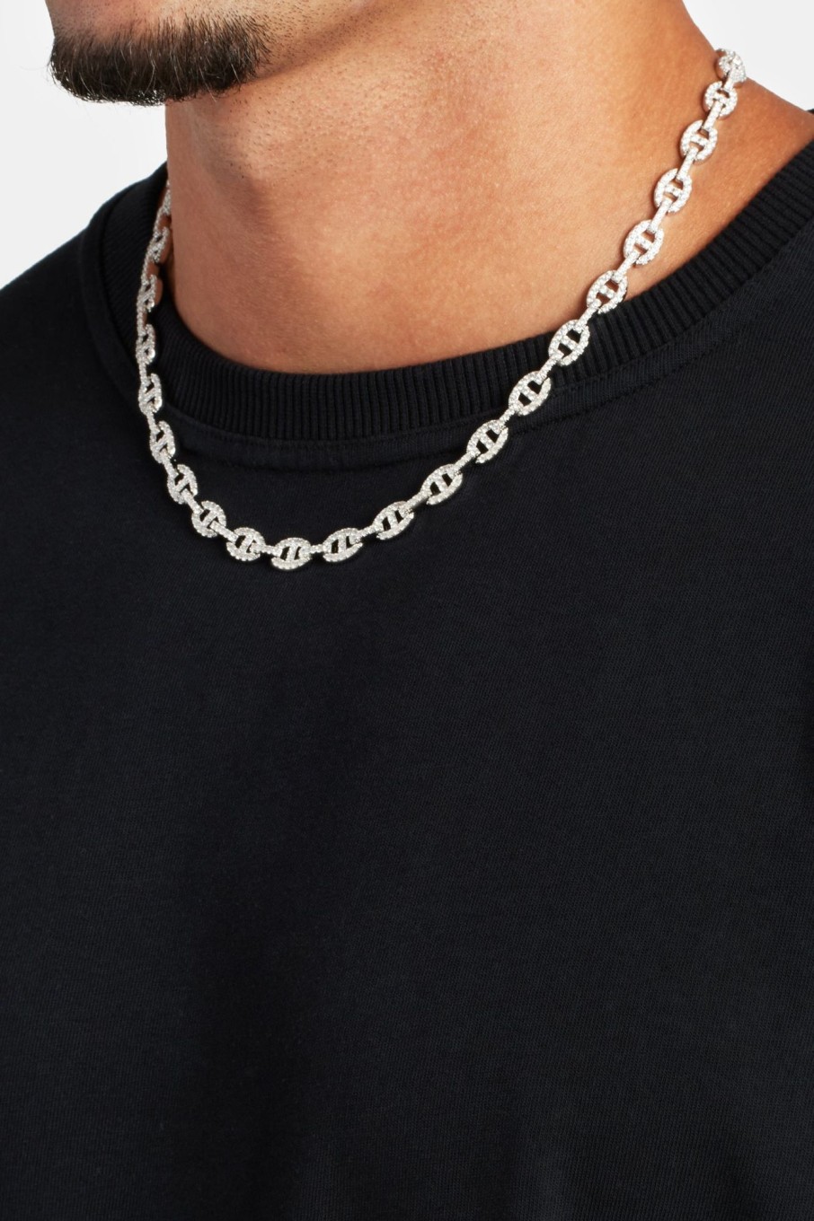 Iced Jewellery | cernucci Iced Jewellery 8Mm Iced Cz Coffee Bean Chain