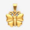 Pendants | cernucci Pendants 3D Butterfly Pendant - Gold