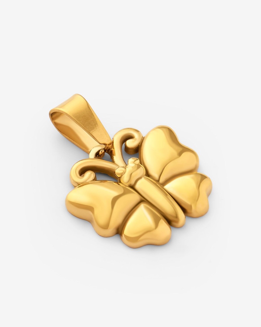 Pendants | cernucci Pendants 3D Butterfly Pendant - Gold