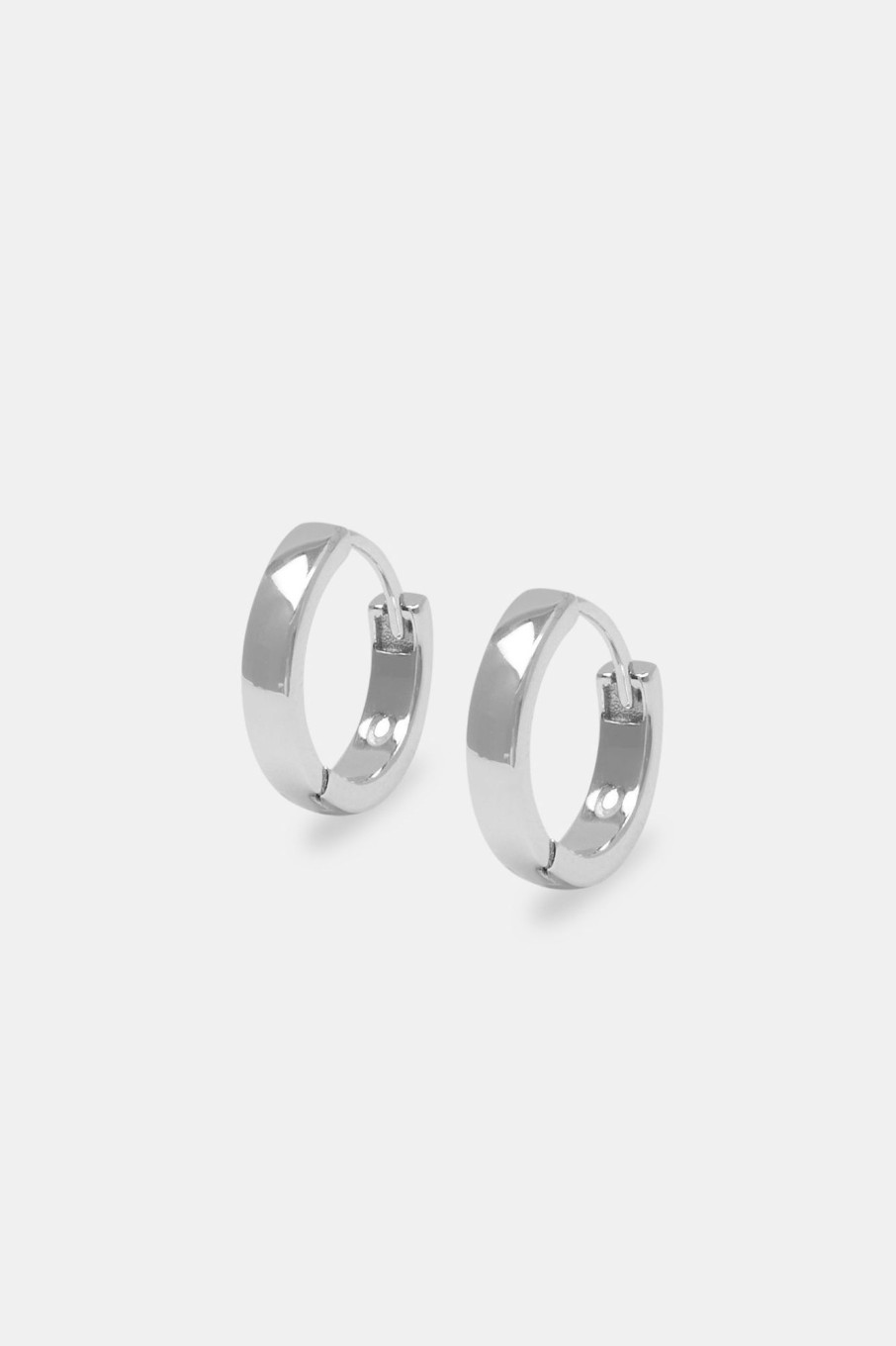 925 Sterling Silver | cernucci 925 Sterling Silver Polished Huggie Earrings