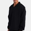 Hoodies & Sweatshirts | cernucci Hoodies & Sweatshirts Long Sleeve Collared Sweatshirt - Black