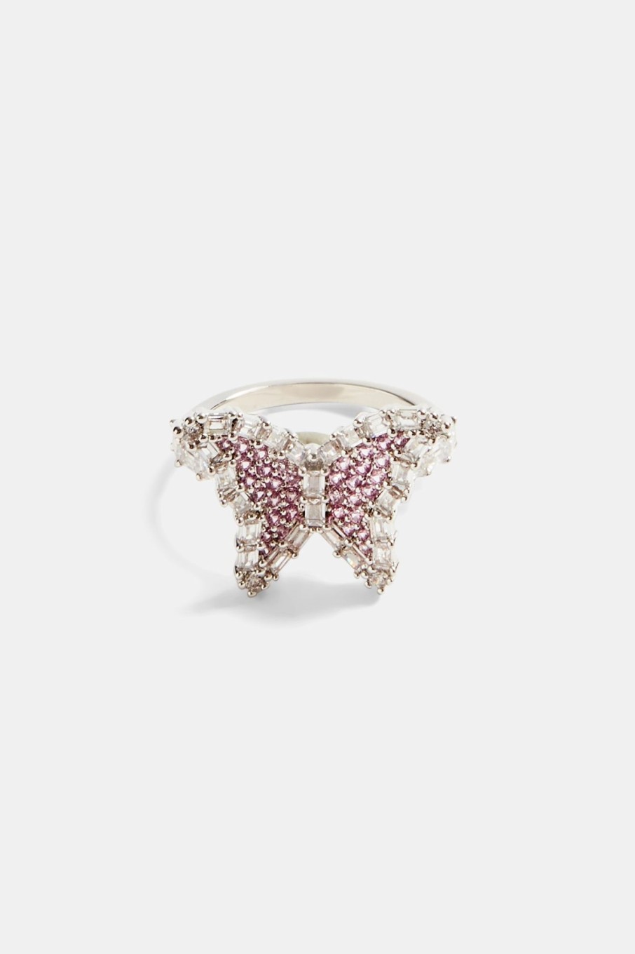 Iced Jewellery | JWL-RNG Iced Jewellery 15Mm Iced Pink Cz Butterfly Ring