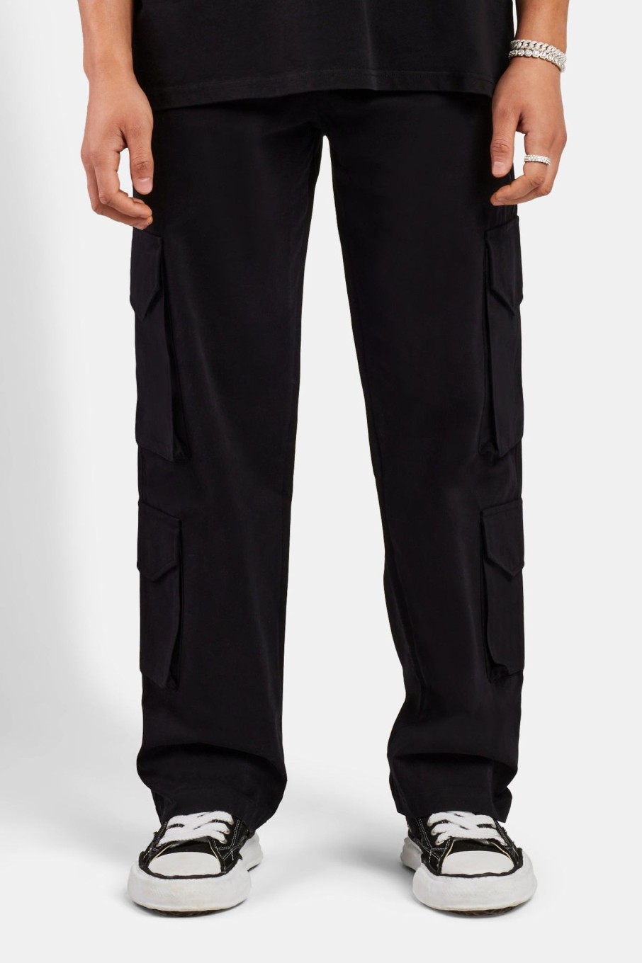 Trousers & Joggers | CLO-BOT-TRO Trousers & Joggers Relaxed Multi Pocket Cargo Trouser - Black