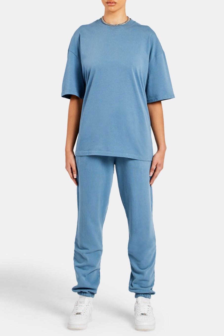 T-Shirts & Tops | CLO-TOP-TEE T-Shirts & Tops Ladies Oversized T-Shirt - Steel Blue