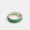 Rings | cernucci Rings Baguette Band Ring - Dark Green