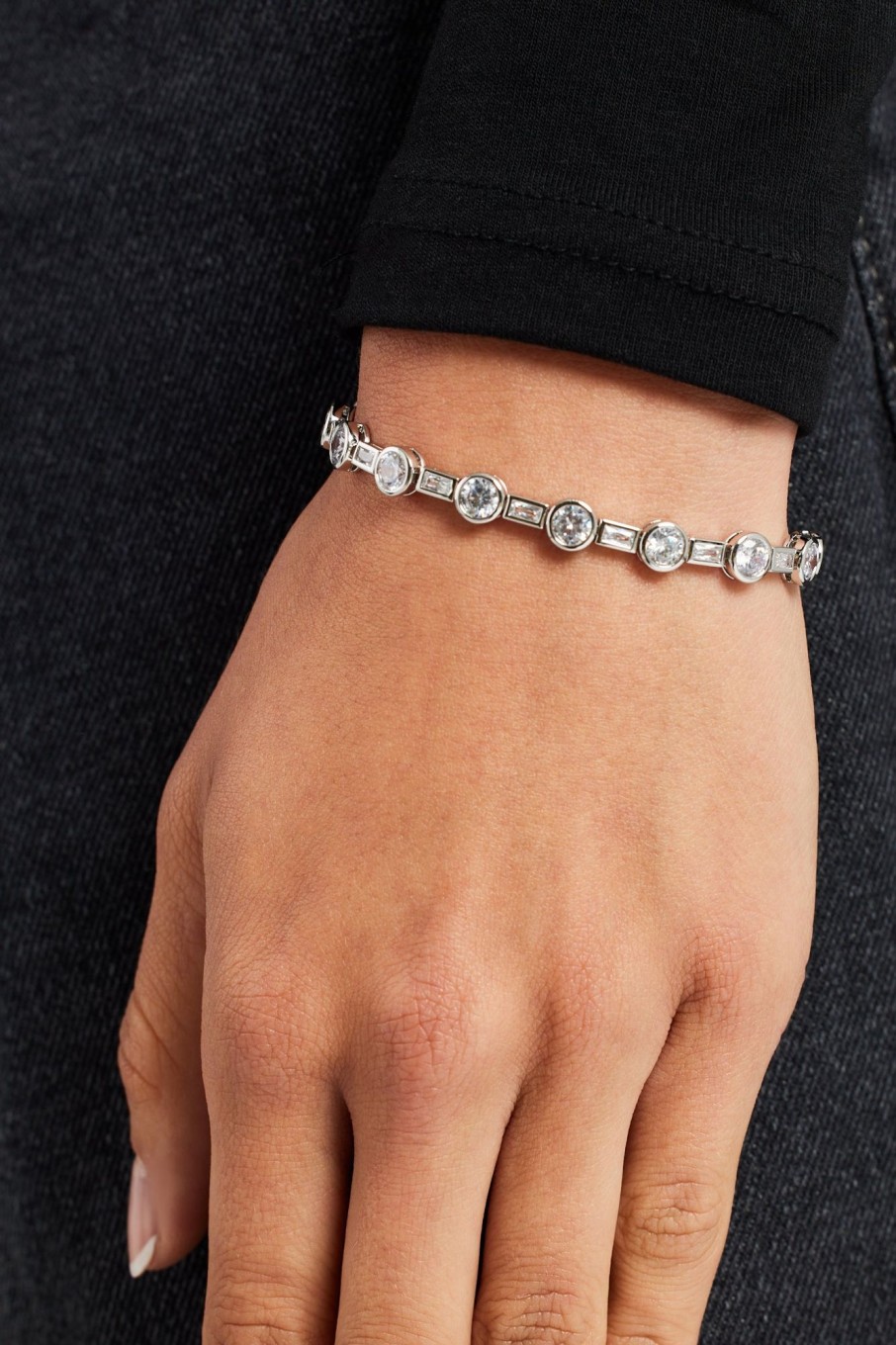 Iced Jewellery | JWL-BRA Iced Jewellery 6Mm Iced Cz Mixed Shape Bracelet