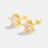 925 Sterling Silver | cernucci 925 Sterling Silver Sterling Silver Iced Cz Star Stud Earrings