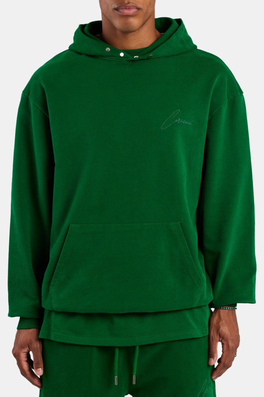 Hoodies & Sweatshirts | cernucci Hoodies & Sweatshirts Cernucci Font Hoodie - Dark Green