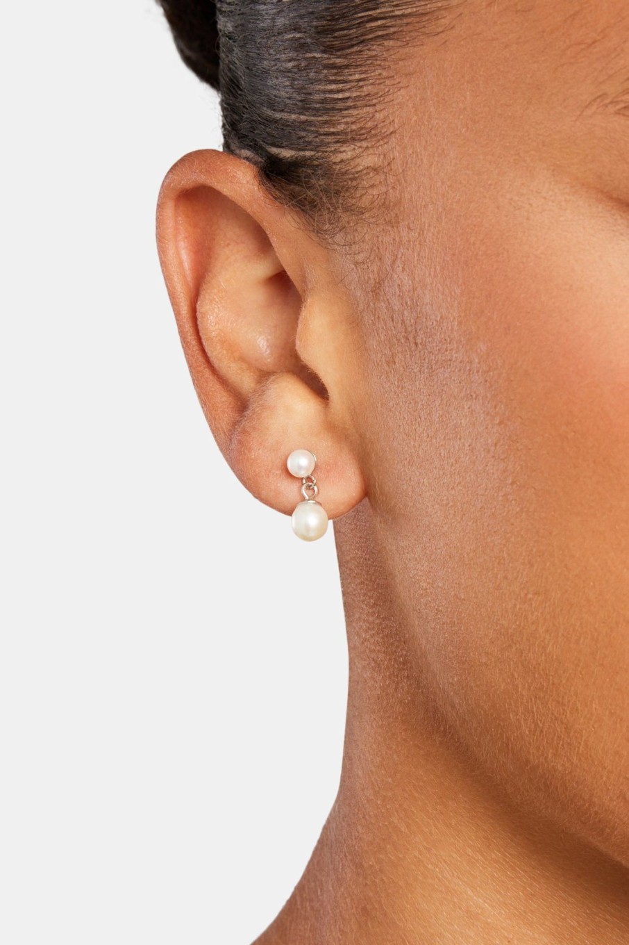 Pearls | JWL-EAR-PRL Pearls 925 3Mm U0026 6Mm Freshwater Pearl Drop Stud Earrings