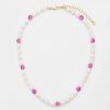 Pearls | JWL-NECK-PRL Pearls Freshwater Pearl And Pink Face Motif Necklace