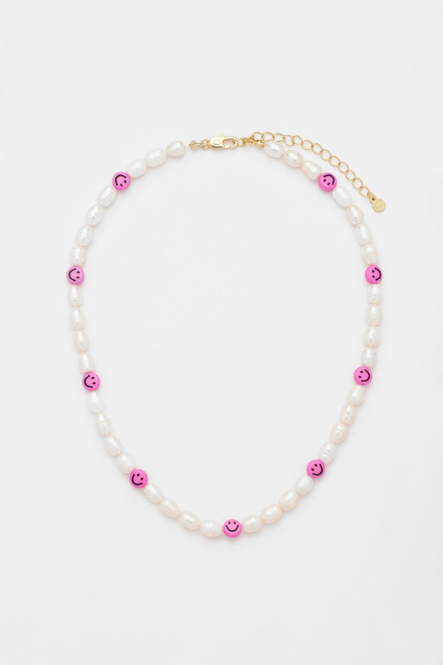 Pearls | JWL-NECK-PRL Pearls Freshwater Pearl And Pink Face Motif Necklace