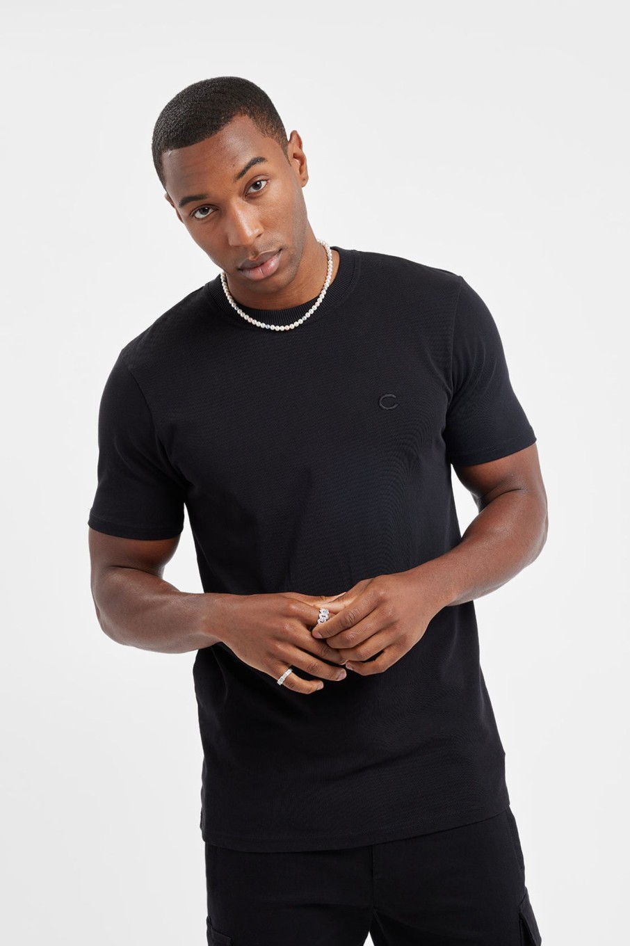 T-Shirts & Vests | CLO-TOP-TEE T-Shirts & Vests Slim Fit C T-Shirt - Black