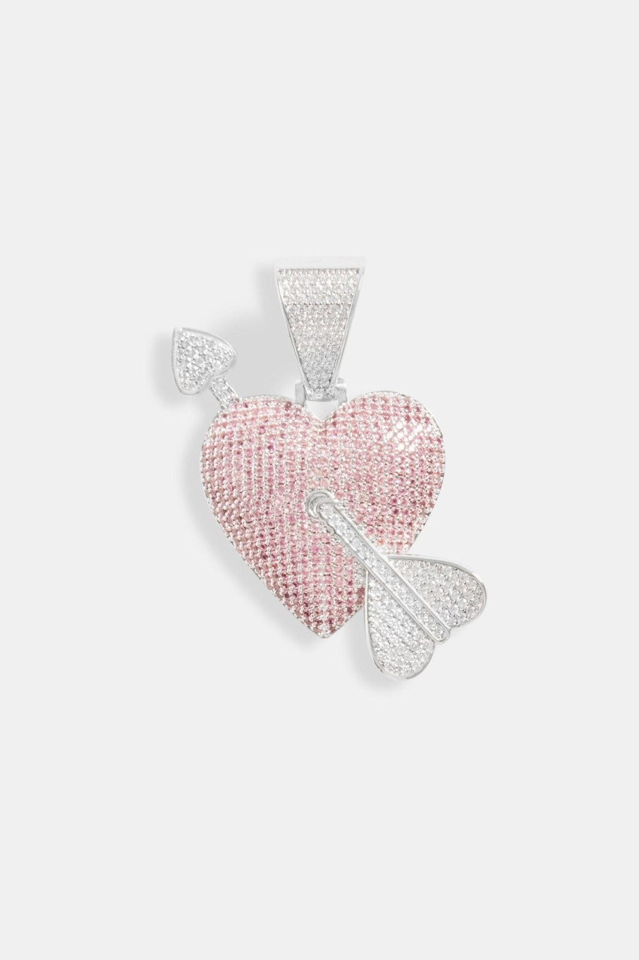 Iced Jewellery | JWL-PEND Iced Jewellery 25Mm Iced Cz Cupid Heart Pendant