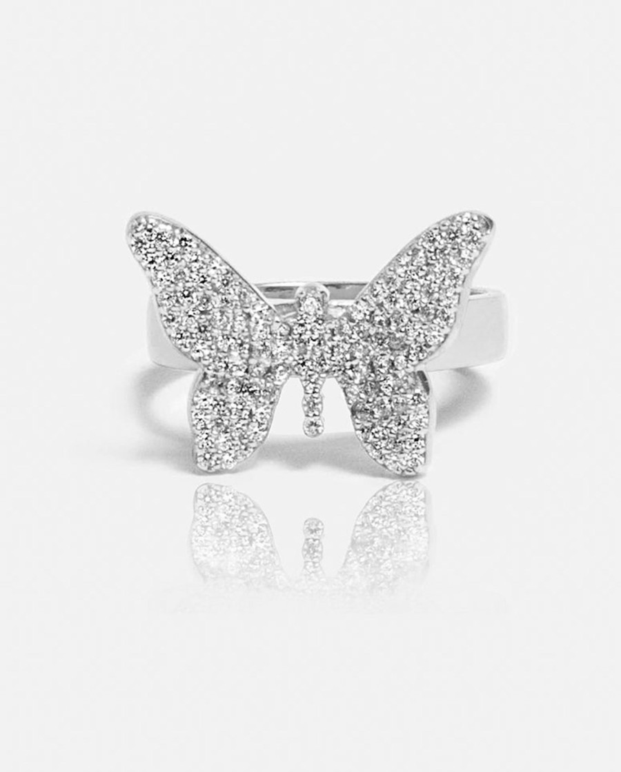 Rings | cernucci Rings Iced Butterfly Ring