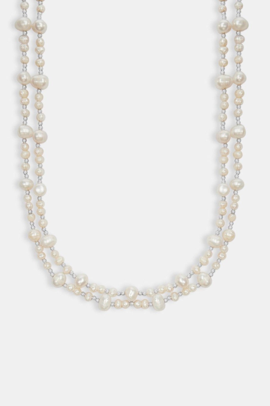 Pearl Necklaces & Bracelets | cernucci Pearl Necklaces & Bracelets Freshwater Pearl Double Layer Necklace - White