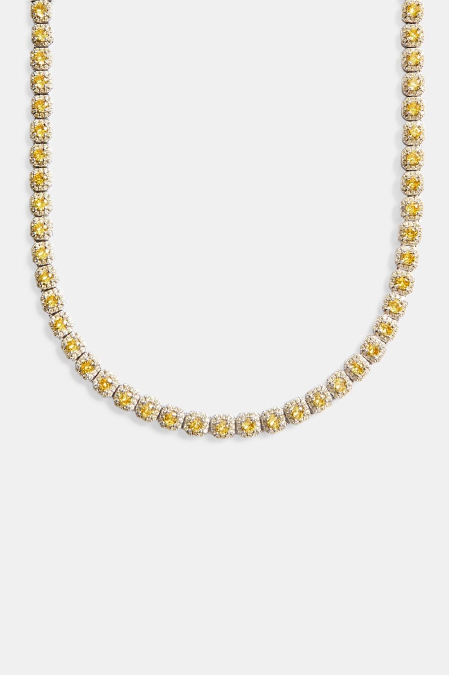 Chokers | JWL-CHN Chokers 7Mm Yellow Iced Clustered Tennis Chain Choker