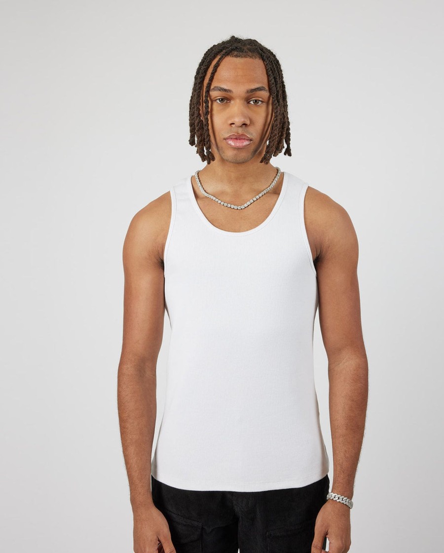 T-Shirts & Vests | CLO-TOP-TEE T-Shirts & Vests Slim Ribbed Vest - White