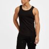 T-Shirts & Vests | CLO-TOP-TEE T-Shirts & Vests Cernucci Muscle Fit Ribbed Vest - Black