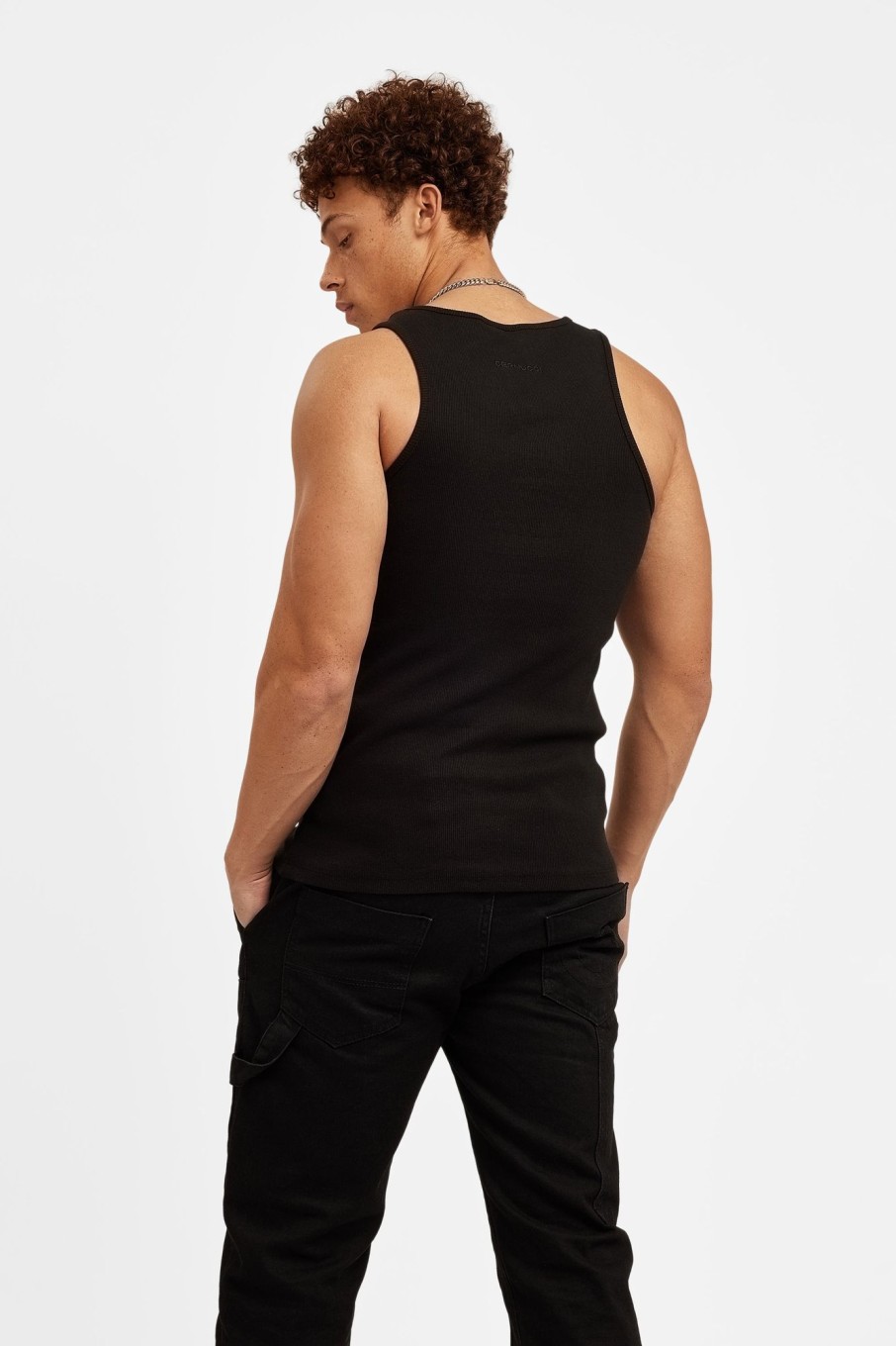 T-Shirts & Vests | CLO-TOP-TEE T-Shirts & Vests Cernucci Muscle Fit Ribbed Vest - Black