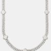 Iced Jewellery | JWL-CHN Iced Jewellery Womens Iced Motif Cuban Chain - White