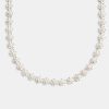 Iced Jewellery | JWL-NECK Iced Jewellery 9Mm Iced Cz Clear Flower Tennis Necklace