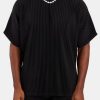 T-Shirts & Vests | cernucci T-Shirts & Vests Oversized Pleated T-Shirt - Black