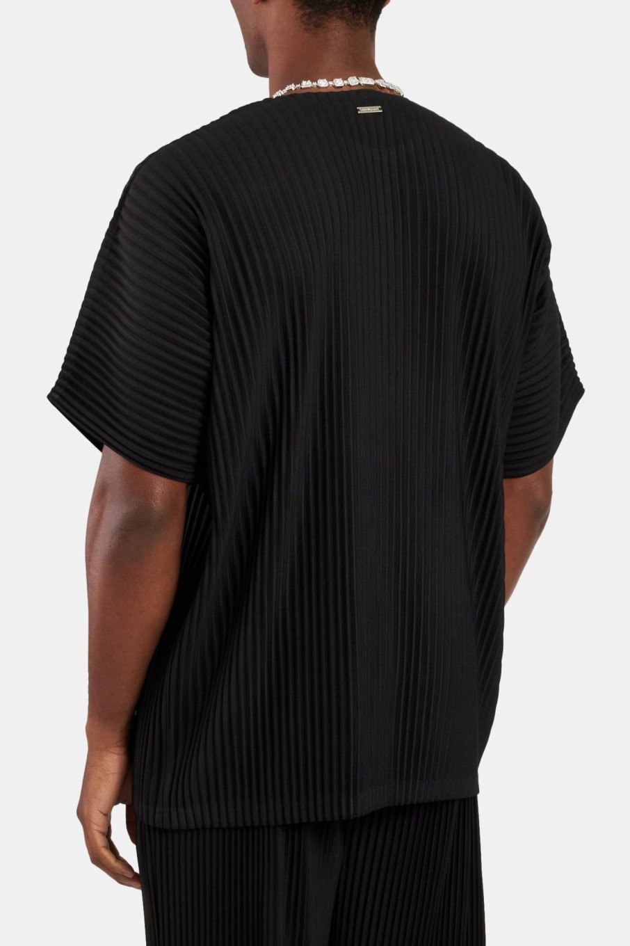 T-Shirts & Vests | cernucci T-Shirts & Vests Oversized Pleated T-Shirt - Black