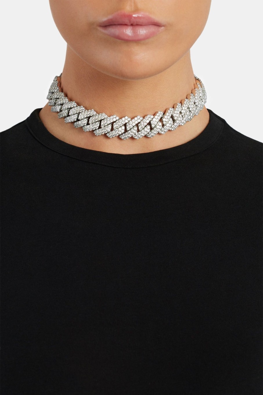 Chokers | JWL-CHN Chokers 19Mm Prong Cuban Choker