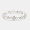 Bracelets & Bangles | cernucci Bracelets & Bangles Iced Motif Cuban Bracelet - White