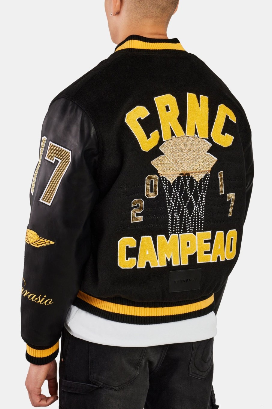 Outerwear | cernucci Outerwear Champions Varsity Bomber - Black