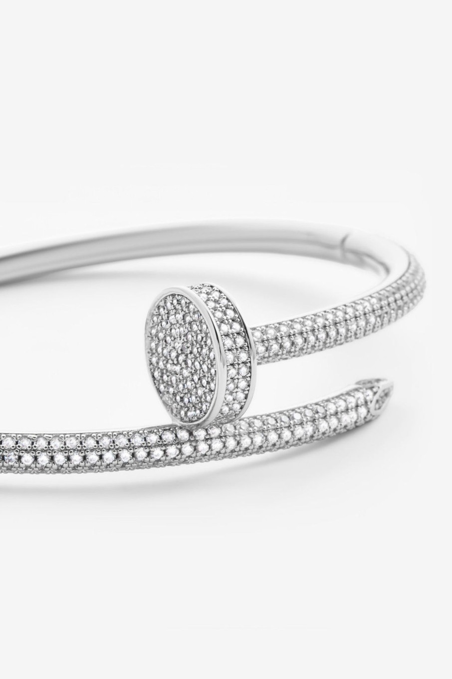 Iced Jewellery | cernucci Iced Jewellery 4Mm Iced Pave Bangle