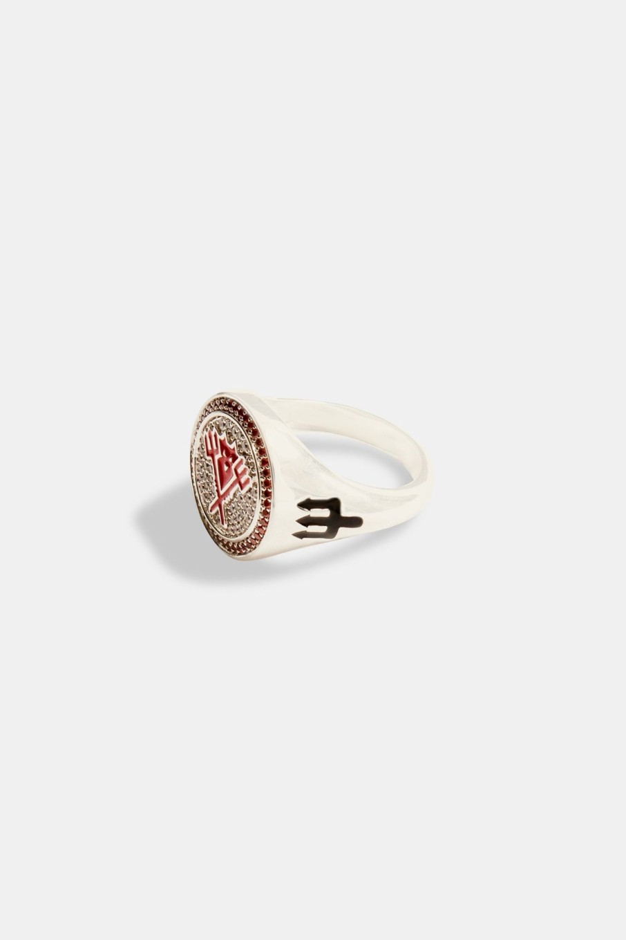 Iced Jewellery | cernucci Iced Jewellery Iced Cz Devil Signet Ring