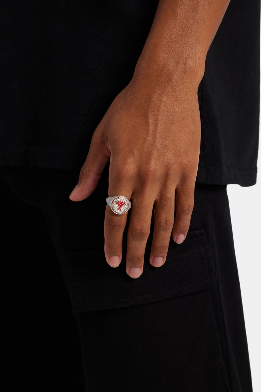 Iced Jewellery | cernucci Iced Jewellery Iced Cz Devil Signet Ring