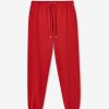 Trousers & Joggers | CLO-BOT-TRO Trousers & Joggers Cernucci Embroidered Jogger - Red