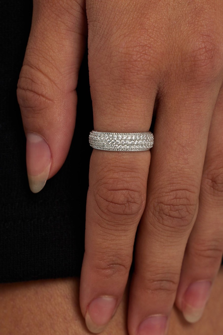 Rings | cernucci Rings Sterling Silver Iced Cz Pave Ring