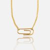 Necklaces | cernucci Necklaces Paper Clip Necklace - Gold