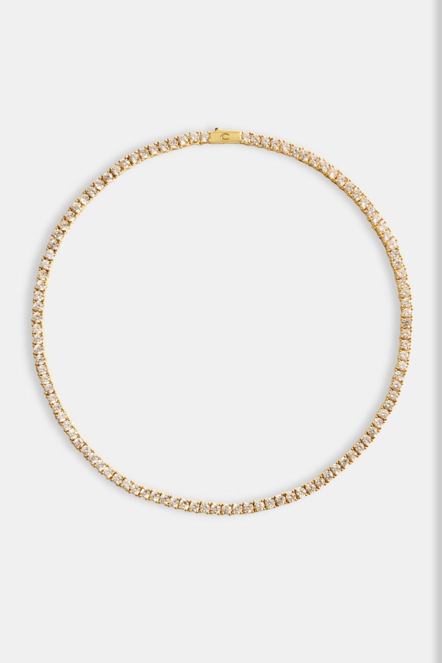 Iced Jewellery | JWL-CHN Iced Jewellery 3Mm Tennis Chain Choker - Gold