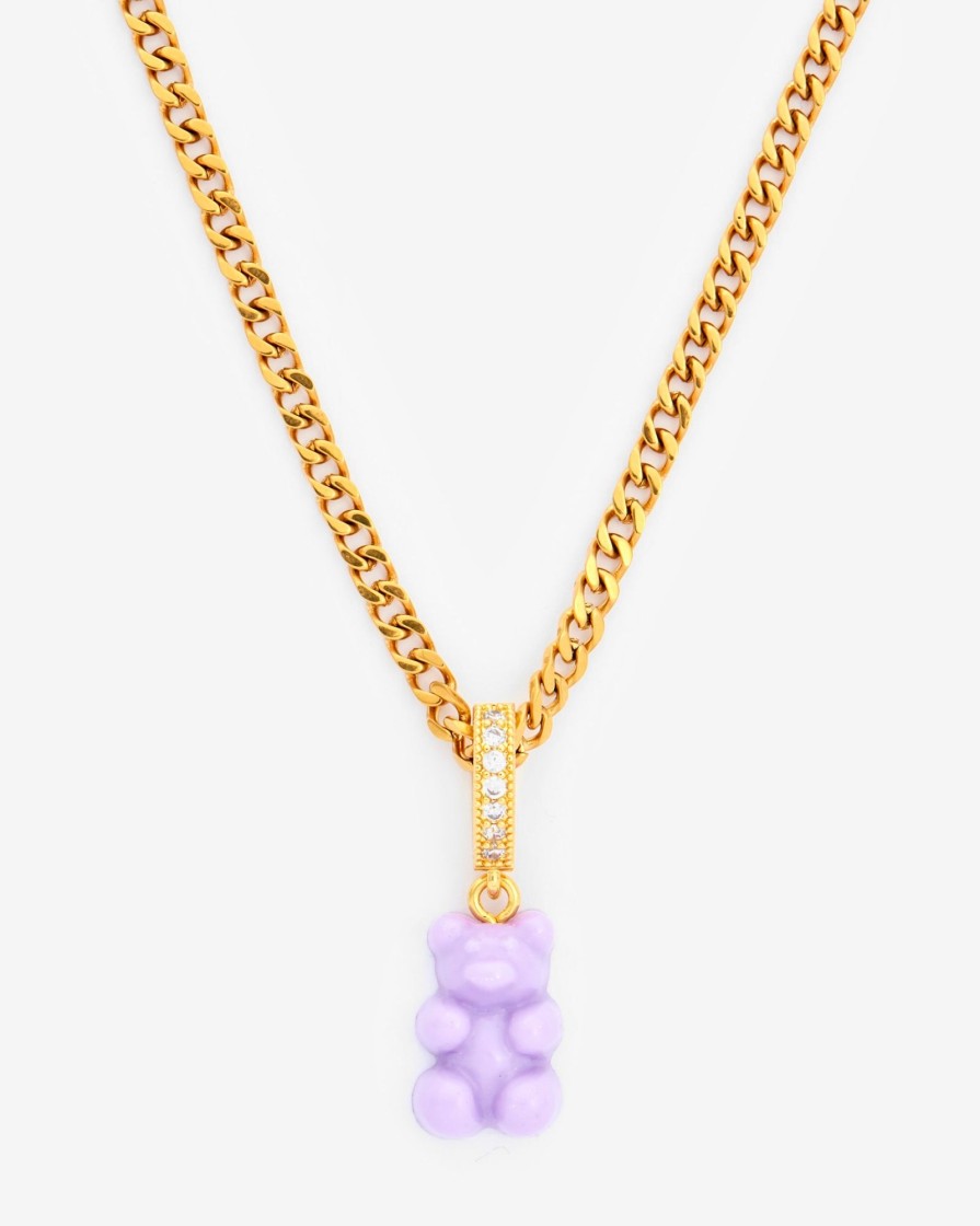 Necklaces | JWL-NECK Necklaces Lilac Gummy Bear Necklace - Gold