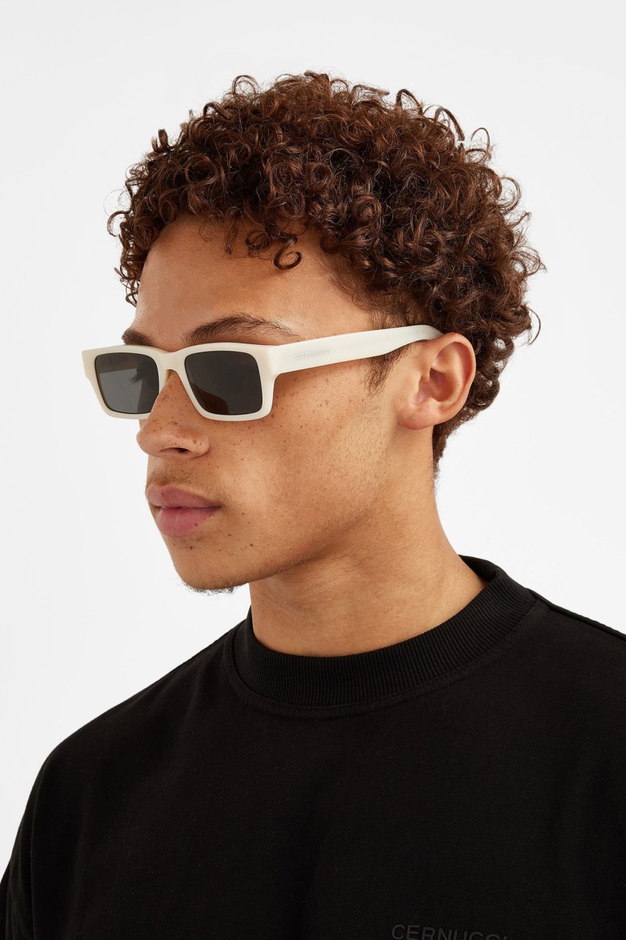 Accessories | CLO-ACC Accessories Rectangular Acetate Sunglasses - Ecru