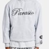 Hoodies & Sweatshirts | cernucci Hoodies & Sweatshirts Crnc Salvador Applique Varsity Hoodie - Grey Marl