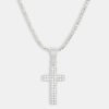 Cross Jewellery | cernucci Cross Jewellery Iced Cz Cross Pendant