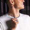 Cernucci X Phil Foden | cernucci Cernucci X Phil Foden Iced Baguette Tennis Chain, Bracelet U0026 Ring Bundle - Blue Green