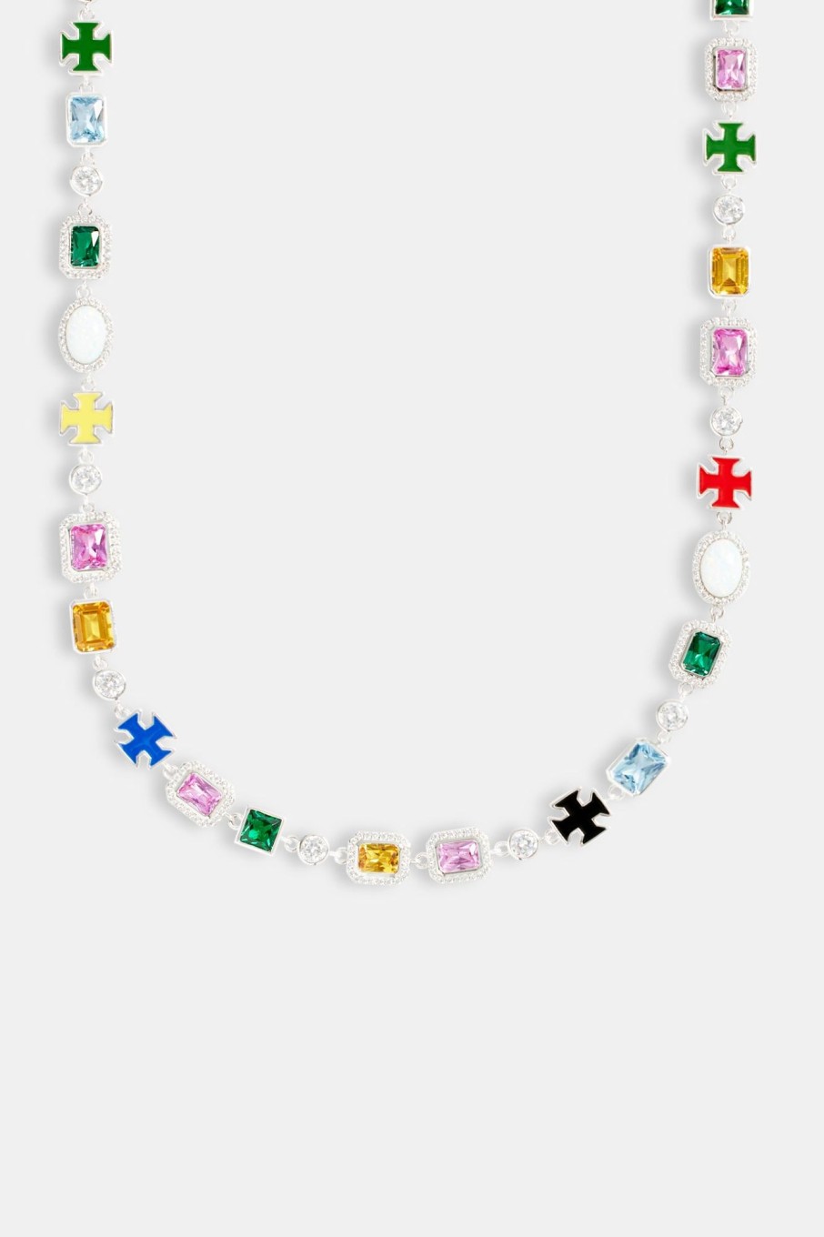 Jewellery Sets | cernucci Jewellery Sets Multi Gemstone Motif Necklace U0026 Bracelet - White