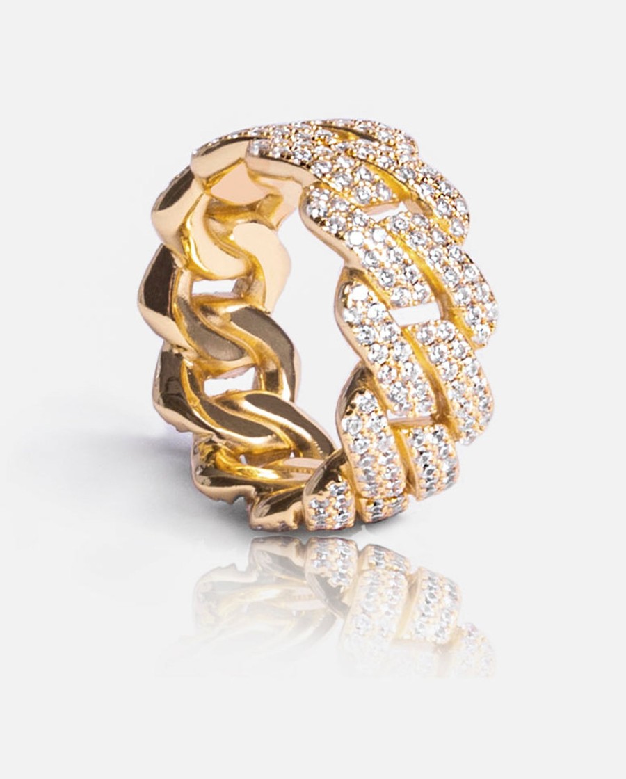 Rings | cernucci Rings Prong Cuban Ring - Gold