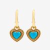 Earrings | JWL-EAR Earrings Heart Enamel Hoop Earrings - Gold