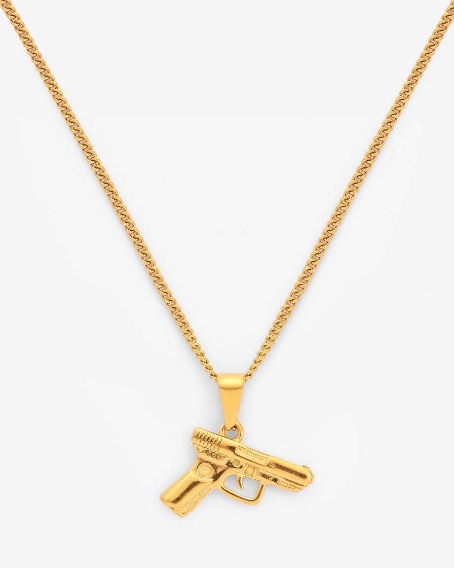 Necklaces | cernucci Necklaces 20Mm Weapon Motif Necklace - Gold