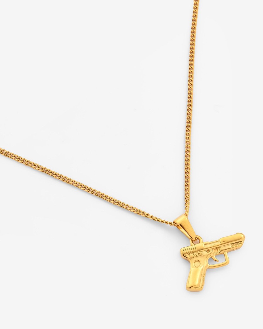 Necklaces | cernucci Necklaces 20Mm Weapon Motif Necklace - Gold