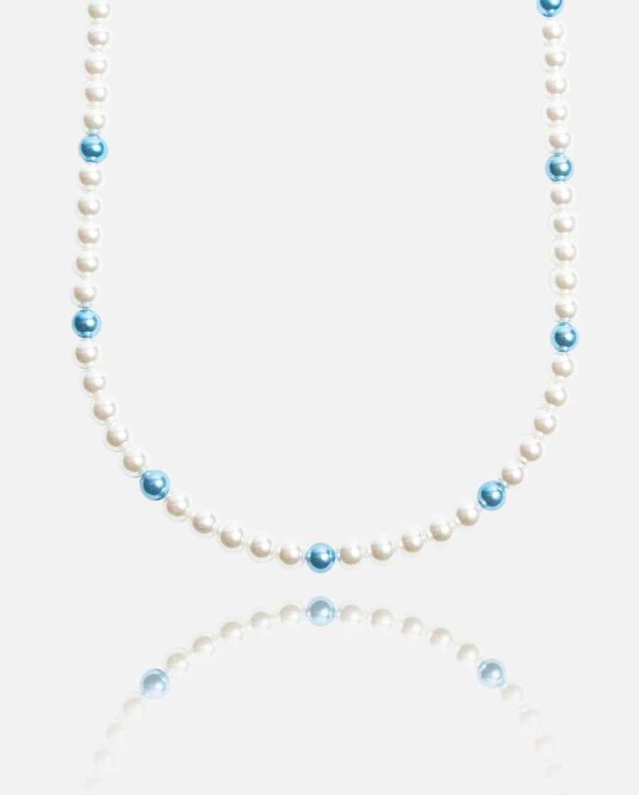 Necklaces | cernucci Necklaces 6Mm Pearl Necklace - Baby Blue Alternate