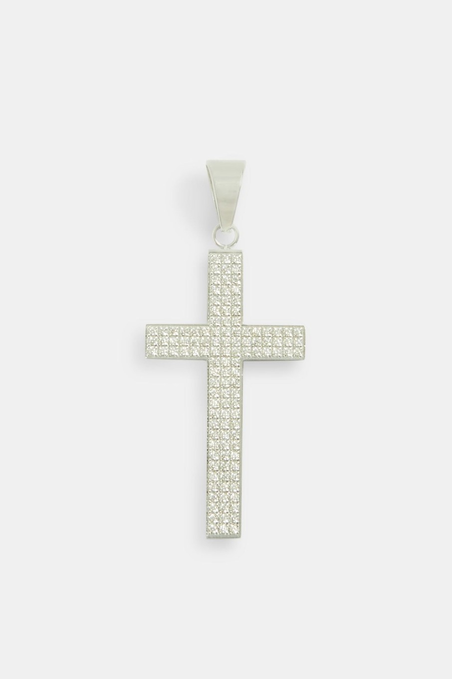 Cross Jewellery | cernucci Cross Jewellery 50Mm Iced Cz Large Cross Pendant